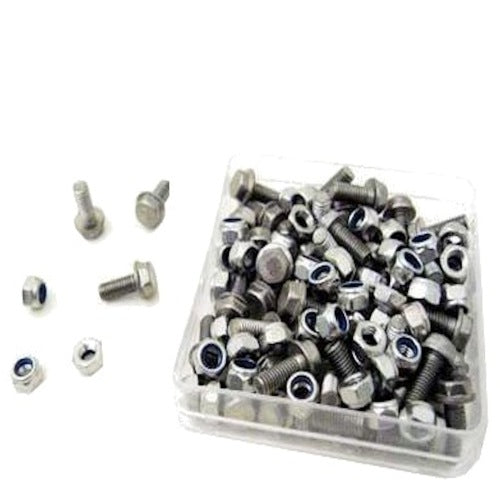 Boulon de garde-boue M5X12 acier inoxydable + Contre-écrou (P50)