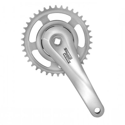 Sunrace - Pédalier SunRace 38T longueur manivelle 170mm. aluminium argenté sans spielless. 92mm de couverture. -profondeur 8mm