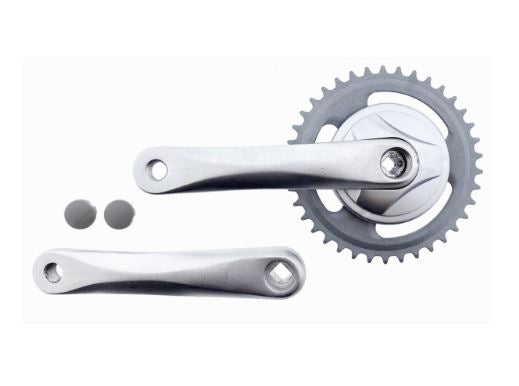 Pédalier Vinty 38t ⅛ 170mm jis aluminium argent