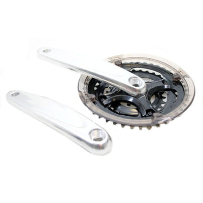 Lasco Crankset 24 34 42t Silver Black Spread -4 mm