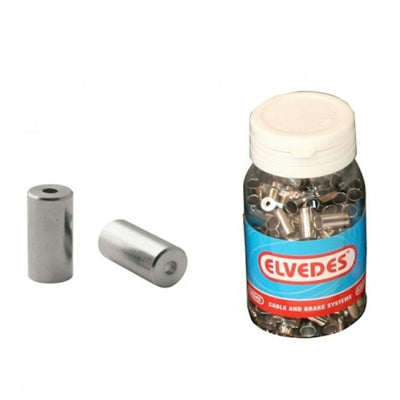 capuchons de câble laiton 5 mm argent 200 pcs