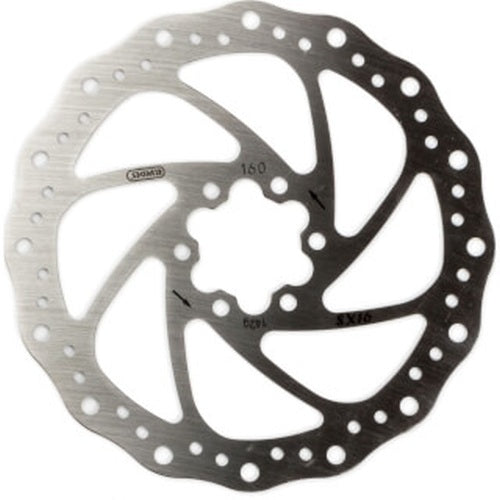 Disque de frein 160 mm 6 trous en acier argent