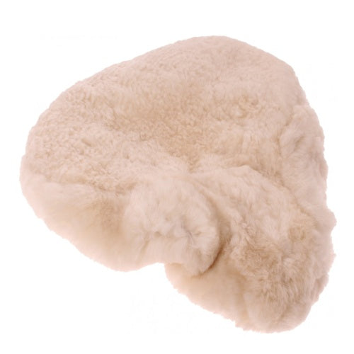 Tapis de selle en peau de mouton de qualité A beige large