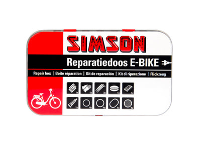 kit de réparation E-bike aluminium rouge blanc 14 pièces