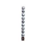 Decoris Boules de Noël 6cm plastique argent 10 pcs - afbeelding 1
