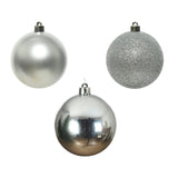 Decoris Boules de Noël 6cm plastique argent 10 pcs - afbeelding 2