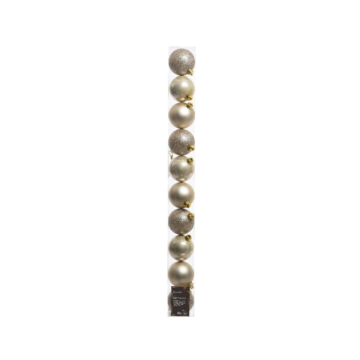 Decoris Boules de Noël 6cm perle en plastique 10 pcs