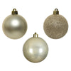 Decoris Boules de Noël 6cm perle en plastique 10 pcs