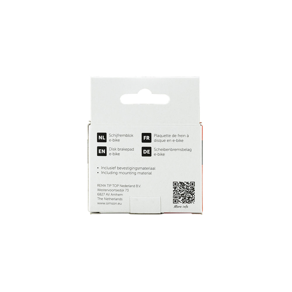 Plaquettes de frein à disque Simson vélo électrique Shimano Tektro