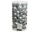 Decoris Boule de Noël tube de 100 plastique argent