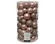 Boules de Noël Decoris tube de 100 plastique rose