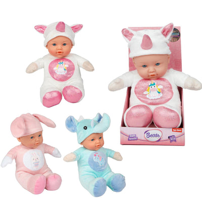 Toi-toys beau poupée douce en costume d'animal 31cm