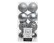 Decoris Boule de Noël mélange plastique argent 16 pièces