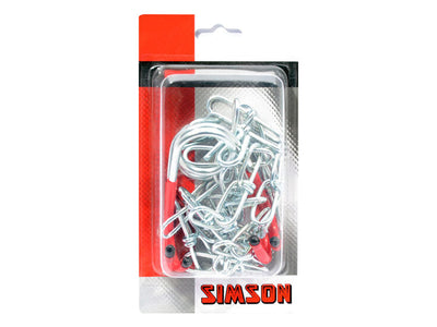 chaînes de suspension avec crochets rouge argent 2 pcs