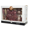 Decoris Jeu de boules de Noël en plastique 60 pièces rose
