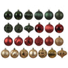 Decoris Boules de Noël en plastique 30 pcs.traditionnel