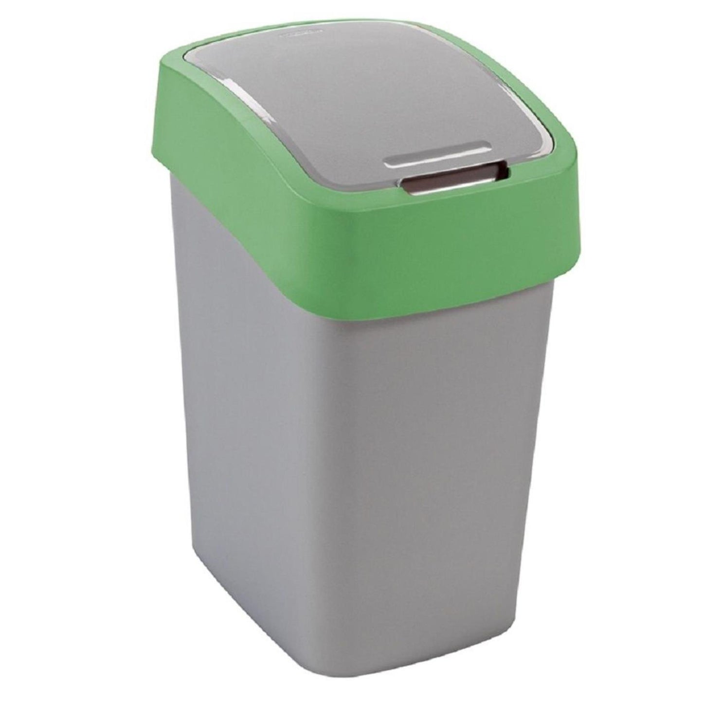 Curver pacific poubelle rabattable 45l vert argent