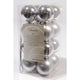 Decoris Boules de Noël argent 40mm 16 pièces