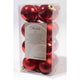 Decoris Boules de Noël en plastique 4cm Noël rouge 16pcs