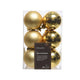 Decoris Boules de Noël en plastique doré dia 6cm 12pcs