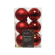 Decoris Boules de Noël en plastique rouge dia 6cm 12pcs