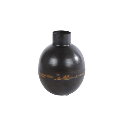 Cozydecor vase caché métal marron antique