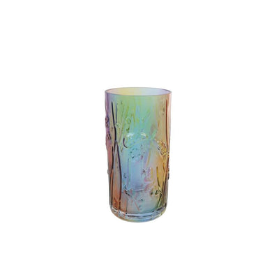 Cozydecor vase arc-en-ciel verre dia8,5x17cm