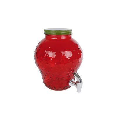 Verre distributeur de boisson aux fraises 19x19x24,5cm