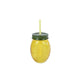 Verre à boire au citron avec paille