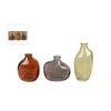 Vase lou set a 3 pcs marron vert gris