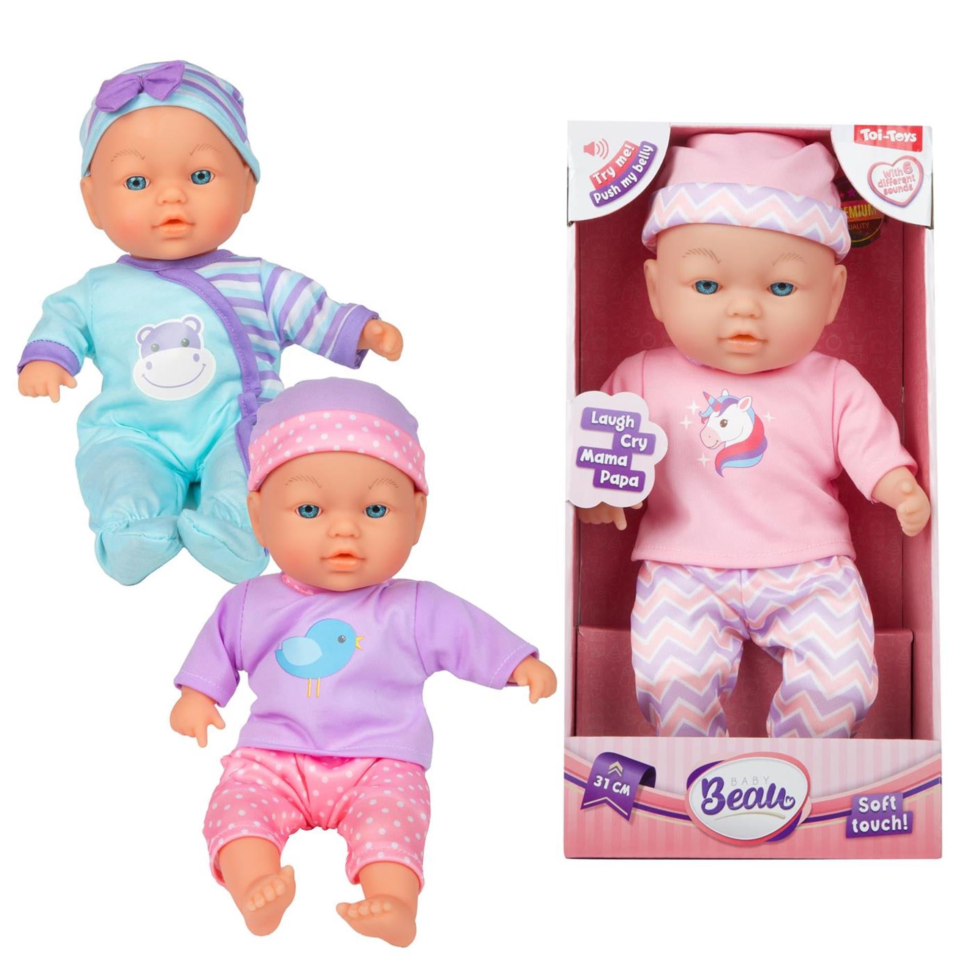 Toi-toys beau poupée douce 31cm avec son