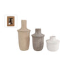 Vase jae set a 3pcs marron clair gris blanc