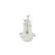 Vase trois cygnes blanc cassé 15,5x13x27,5cm