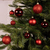 Decoris Boules de Noël mélange plastique rouge 30 pièces