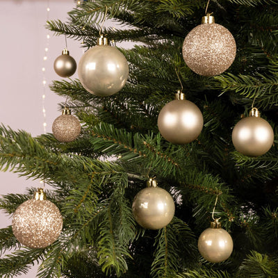 Decoris Boules de Noël mélange de perles en plastique 30 pièces