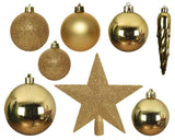 Kaemingk Boules de Noël en polystyrène brillant, mat, mélange de paillettes dia8cm - afbeelding 2