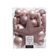 Decoris Boules de Noël mélange plastique 33 pcs rose