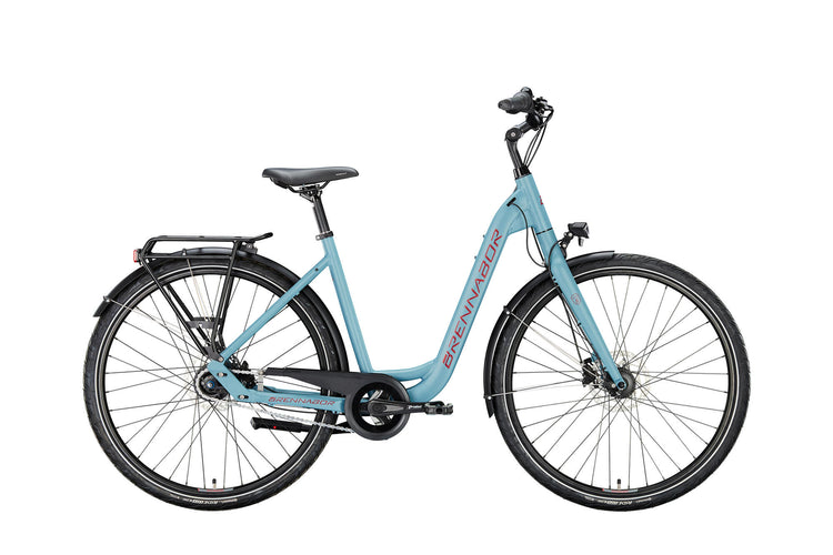 Vélo de randonnée Brennabor T-48 mod. 24 vélo trekking t-48 28 55 vague 8sp. bleu bordeaux