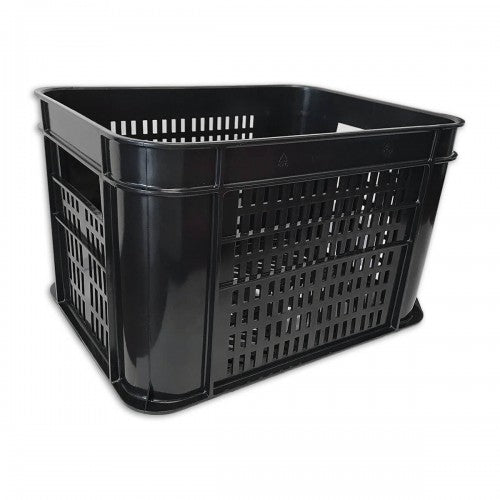Caisse de vélo en plastique Imp uni noir 40x30x25 cm