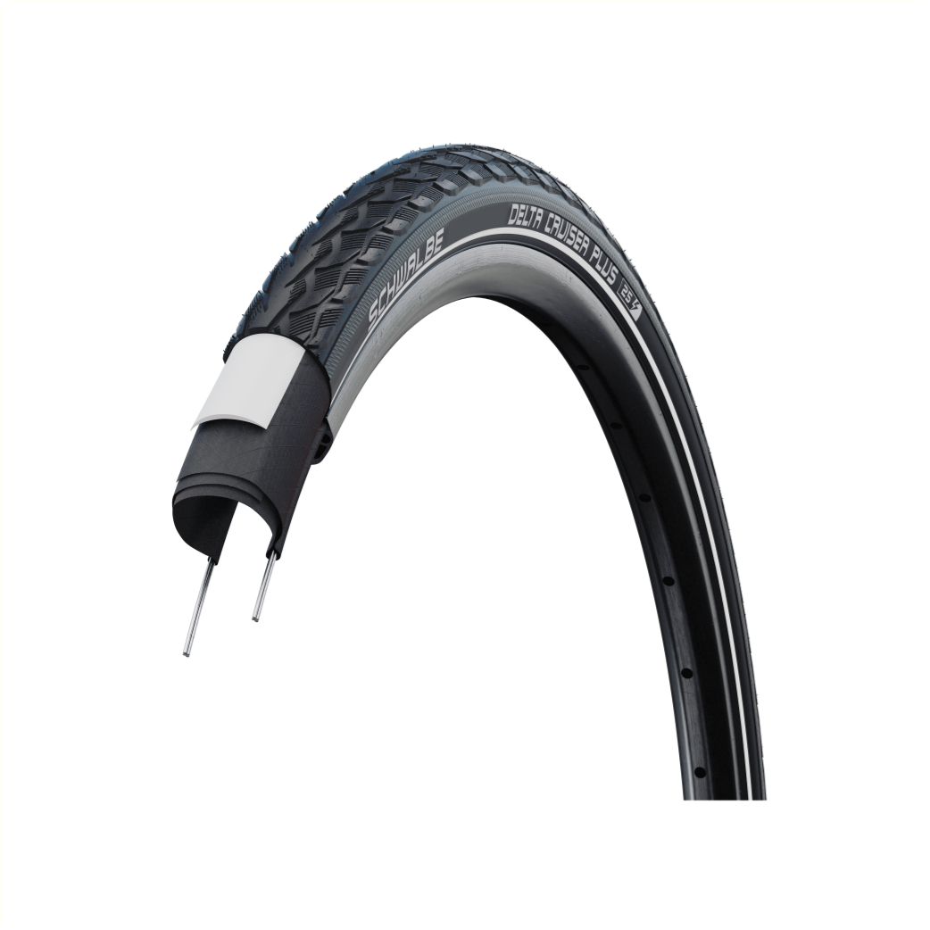 Schwalbe Delta Cruiser plus Punctureguard 28 x 1,75 47-622 mm - noir avec réflexion