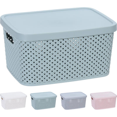 Boîte de rangement divers avec couvercle 22 cm différentes versions