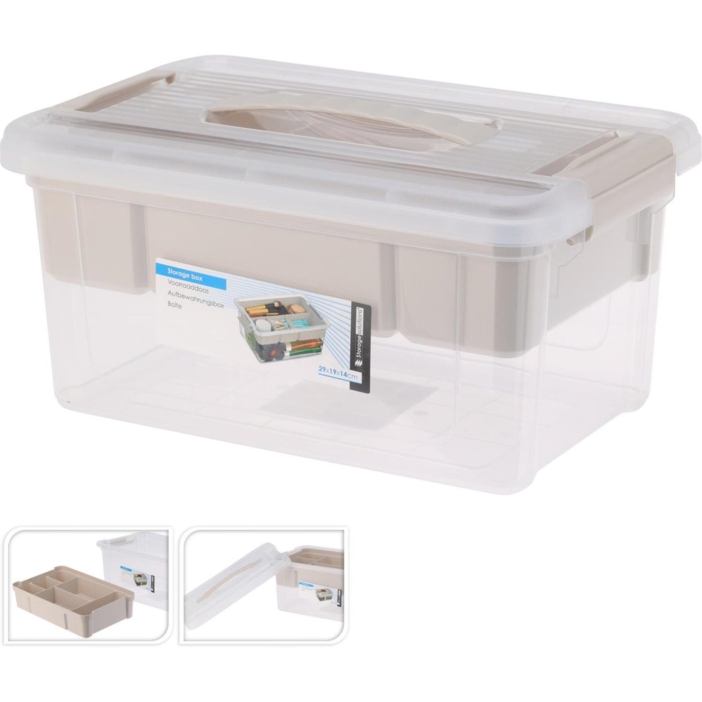 Solutions de stockage boîte de rangement en plastique avec insert 5l