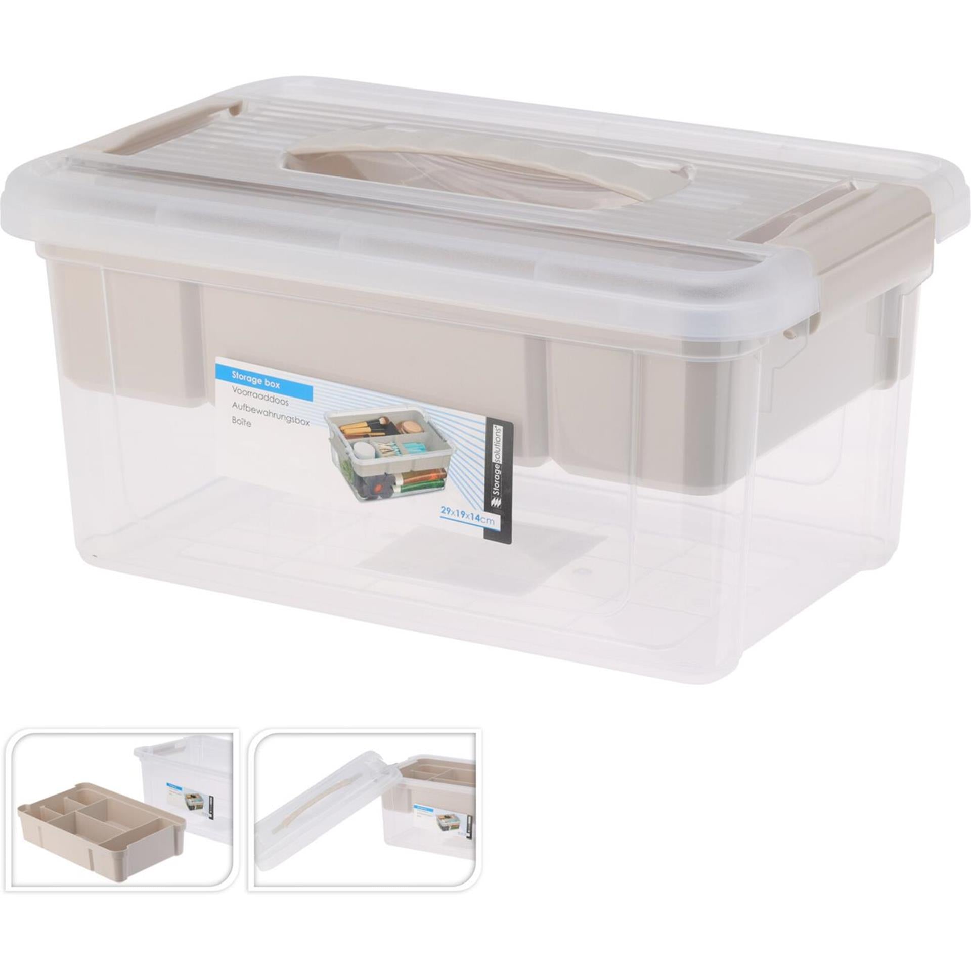Solutions de stockage boîte de rangement en plastique avec insert 5l