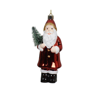 Decoris Pendentif de Noël Père Noël en plastique 15cm