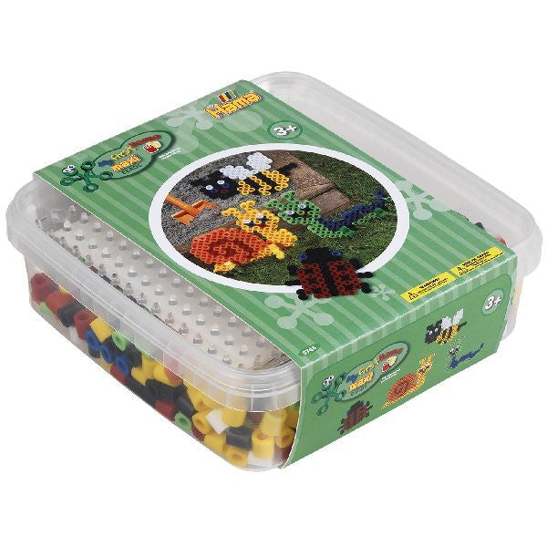 Hama perles à repasser hama 8744 maxi boîte avec 600 perles à repasser + plaque de base