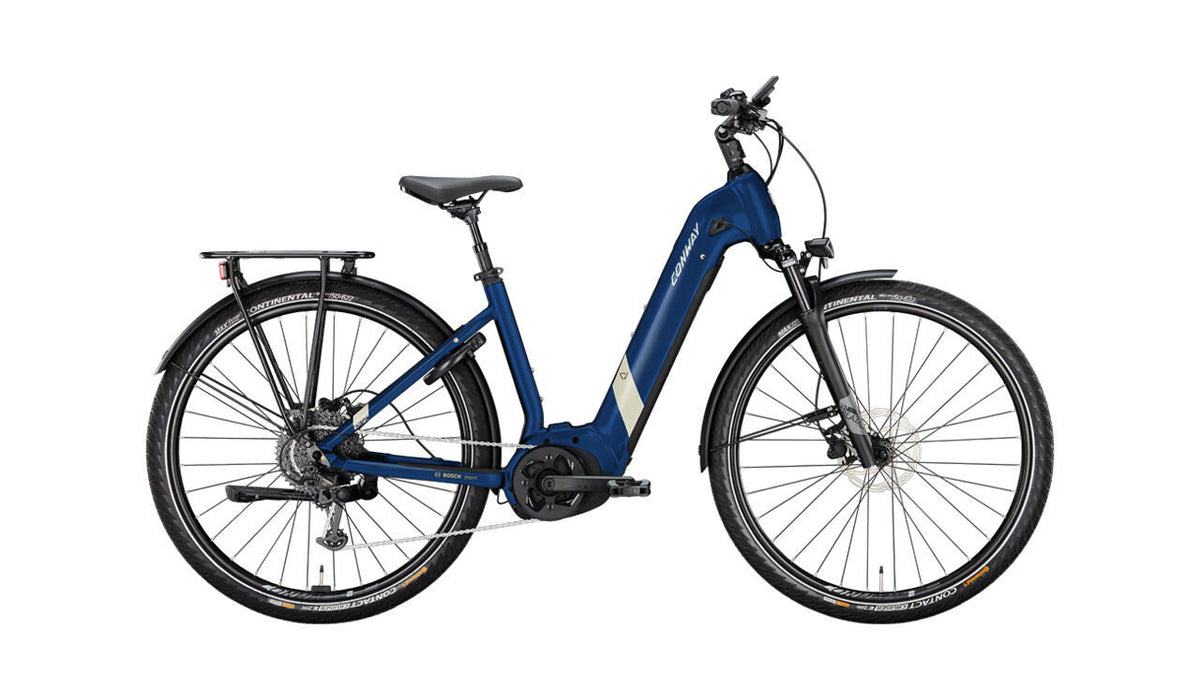 Vélo de trekking électrique Conway Cairon T 2.0 625 mod. 23 ebike conw.cairon t 2.0 625 28 46 vague bleu des.