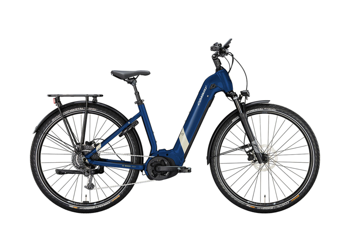 Vélo de trekking électrique Conway Cairon T 2.0 500 mod. 23 ebike conw.cairon t 2.0 500 28 38 vague bleu des.