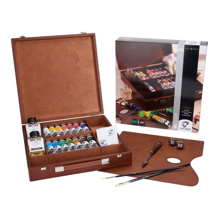 Van Gogh • inspiration coffret peinture à l'huile avec 14 couleurs en tubes de 40 ml + accessoires