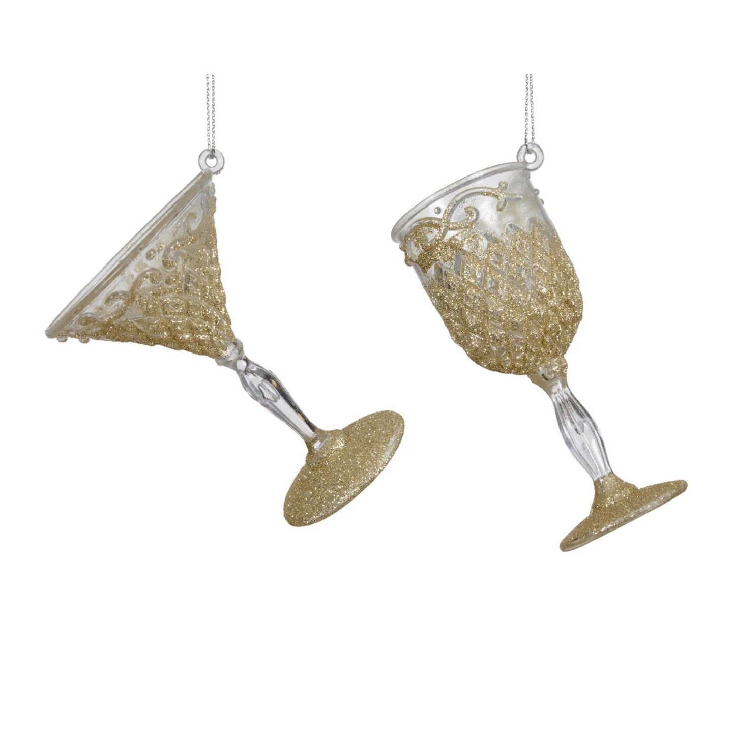 Decoris pendentif verre à vin cocktail 4,3x10x3,8cm