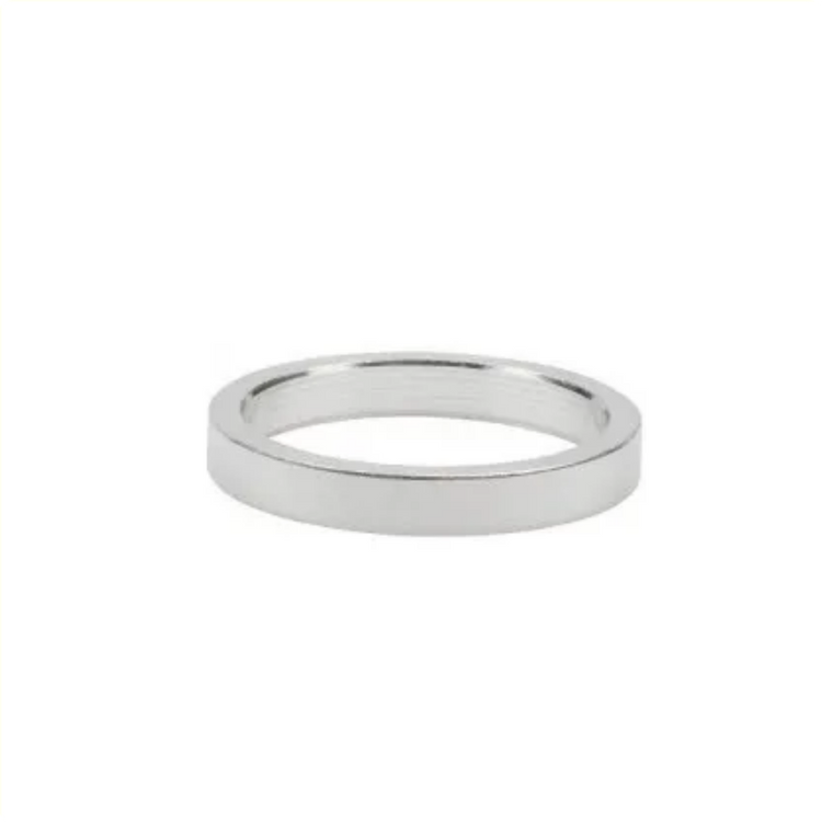 Anneau de remplissage de tête de balle à tête 1 1 8, hauteur 5 mm. Argent, aluminium